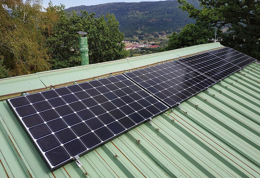 Support de fixation bac acier metasol version paysage