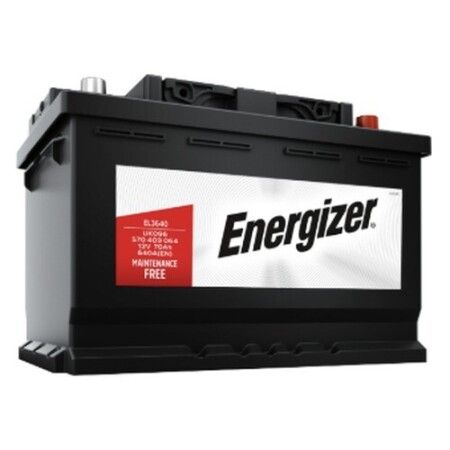 Batterie Energizer EL3640 12V 70Ah 640A, vue trois quarts
