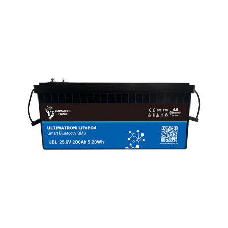 Ultimatron batterie lithium smart avec BMS et bluetooth vue face