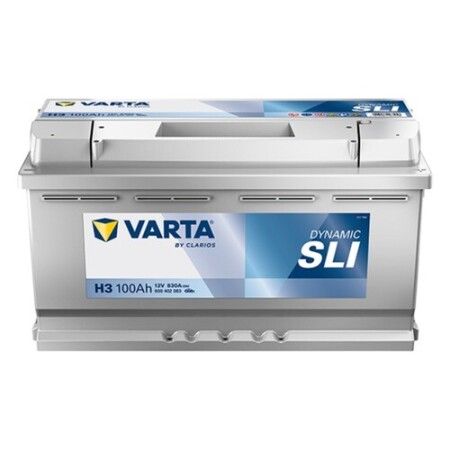 Batterie Varta Silver Dynamic H3 12V 100Ah 830A, vue trois quarts